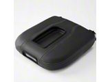 Kustom Interior Premium Artificial Leather Center Console Lid Armrest Cover; Black with White Stitching (19-26 Silverado 1500 w/ Bucket Seats)
