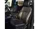 Kustom Interior Premium Artificial Leather Front and Rear Seat Covers; All Black (17-22 F-250 Super Duty SuperCab, SuperCrew w/ Bucket Seats)
