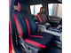 Kustom Interior Premium Artificial Leather Front and Rear Seat Covers; Black with Red Wing Accent (17-22 F-350 Super Duty SuperCab, SuperCrew w/ Bench Seat)