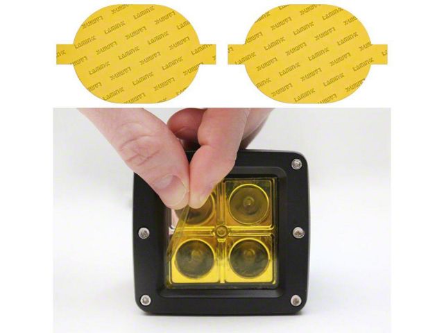 Lamin-X Oval Fog Light Tint Covers; Yellow (19-24 RAM 1500)