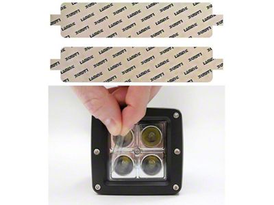 Lamin-X Rectangle Fog Light Tint Covers; Clear (19-24 RAM 1500, Excluding Laramie & Rebel)