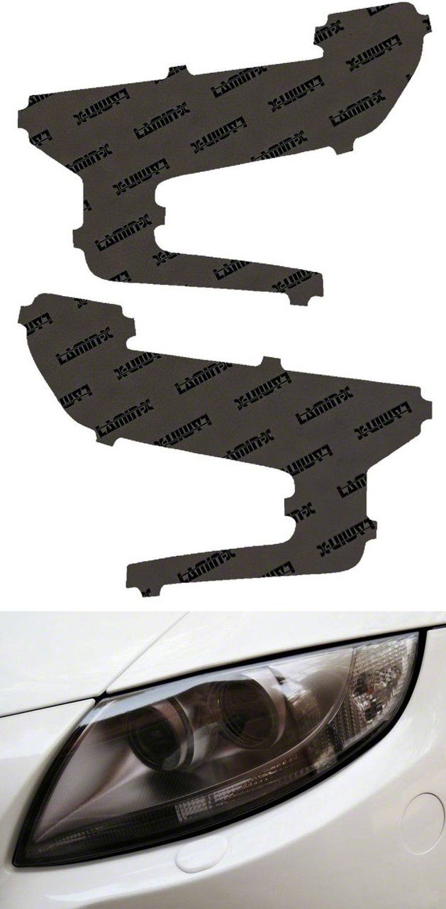 LaminX Silverado 1500 Headlight Tint Covers; Gunsmoke CH079G (2224
