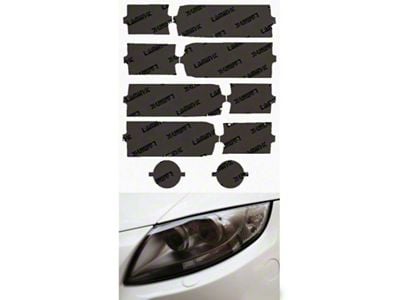 Lamin-X Headlight Tint Covers; Gunsmoke (17-19 Silverado 3500 HD)
