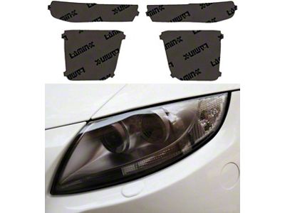 Lamin-X Headlight Tint Covers; Gunsmoke (2024 Silverado 3500 HD WT)