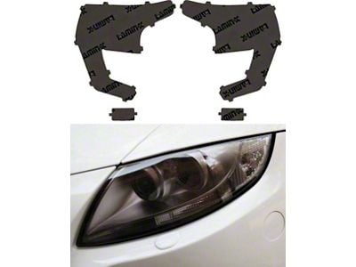 Lamin-X Headlight Tint Covers; Gunsmoke (2024 Silverado 3500 HD High Country, LT, LTZ)