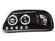LED Halo Projector Headlights; Matte Black Housing; Clear Lens (97-03 F-150)