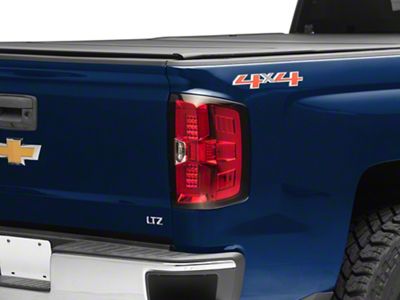 LED Tail Lights; Chrome Housing; Red Lens (14-18 Silverado 1500 w/ Factory Halogen Tail Lights)