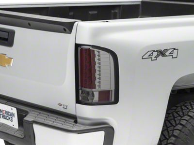LED Tail Lights; Chrome Housing; Smoked Lens (07-13 Silverado 1500)