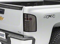 LED Tail Lights; Chrome Housing; Smoked Lens (07-13 Silverado 1500)