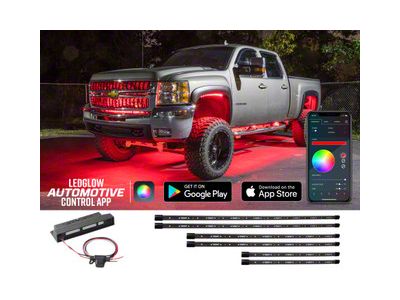 LEDGlow Bluetooth Million Color Truck Underbody Lighting Kit (Universal; Some Adaptation May Be Required)