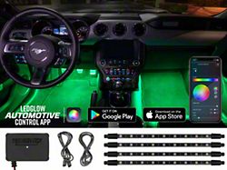 LEDGlow Bluetooth Million Color Pro Interior Lighting Kit; 12-Piece (Universal; Some Adaptation May Be Required)