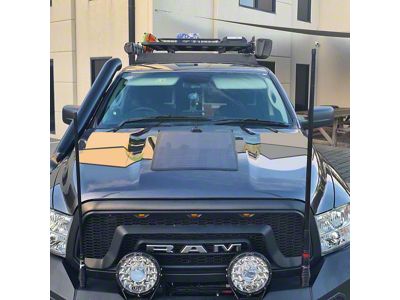LensunSolar Hood Solar Panel Complete Kit; 55-Watt (09-18 RAM 1500)