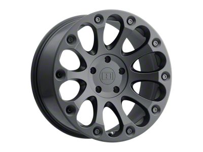 Level 8 Wheels Impact Matte Black 6-Lug Wheel; 16x8.5; 12mm Offset (97-04 Dakota)