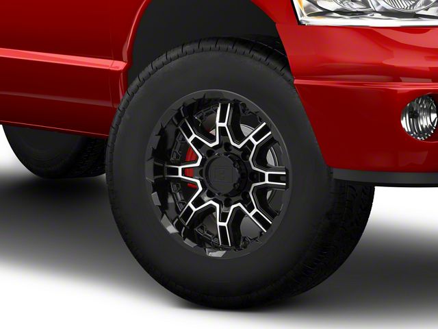 Level B Rims Level 8 Wheels RAM 2500 Slingshot Gloss Black Machined 8-Lug Wheel ...
