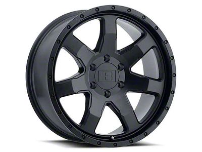 Level 8 Wheels Slam Matte Black 6-Lug Wheel; 17x8.5; -24mm Offset (07-13 Sierra 1500)
