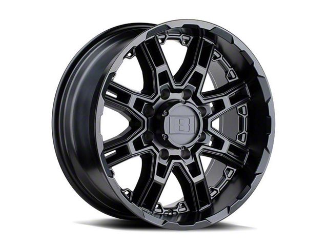 Level 8 Wheels Slingshot Matte Black 6-Lug Wheel; 20x10; -12mm Offset (07-14 Yukon)