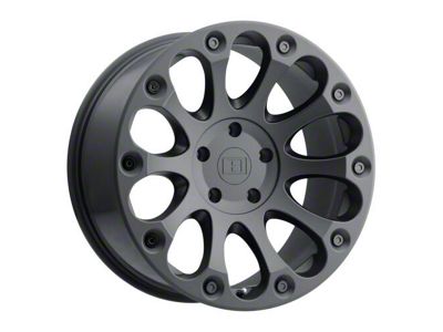 Level 8 Wheels Impact Matte Black 5-Lug Wheel; 17x8.5; -6mm Offset (09-18 RAM 1500)