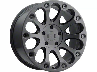 Level 8 Wheels Impact Matte Black 6-Lug Wheel; 18x9; 9mm Offset (14-18 Silverado 1500)