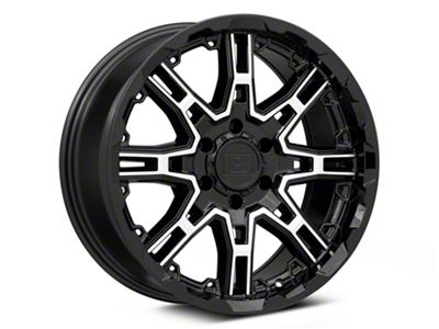 Level 8 Wheels Slingshot Gloss Black Machined 6-Lug Wheel; 20x9; 10mm Offset (15-20 Tahoe)