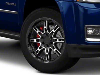 Level 8 Wheels Slingshot Gloss Black Machined 6-Lug Wheel; 20x11.5; -44mm Offset (15-20 Yukon)