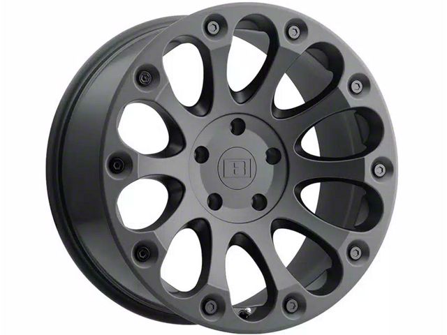 Level 8 Wheels Impact Matte Black 5-Lug Wheel; 17x8.5; -6mm Offset (05-11 Dakota)