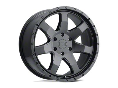 Level 8 Wheels Slam Matte Black 6-Lug Wheel; 17x8.5; 12mm Offset (97-04 Dakota)