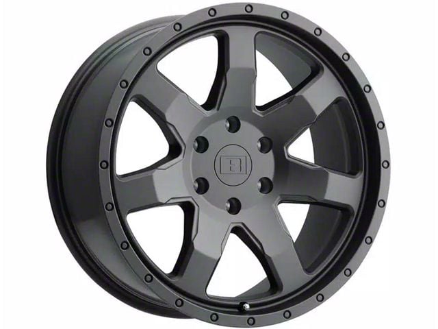 Level 8 Wheels Slam Matte Black 5-Lug Wheel; 17x8.5; -6mm Offset (05-11 Dakota)