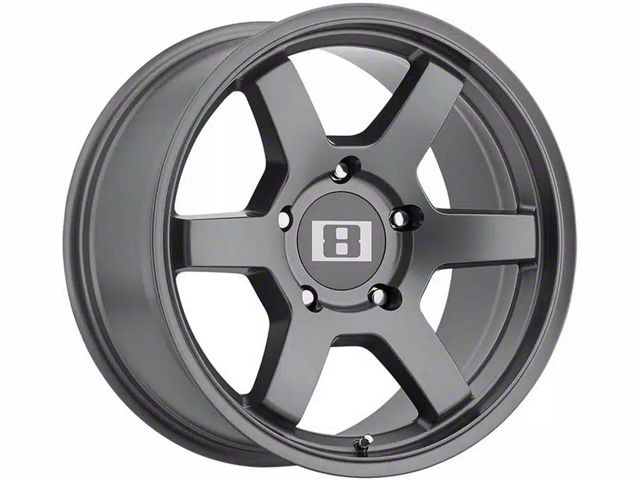 Level B Rims Level 8 Wheels Ranger MK6 Matte Gunmetal 6-Lug Wheel; 16x8; -10mm ...