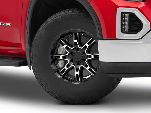 Level B Rims Level 8 Wheels Sierra 1500 Slingshot Gloss Black Machined 6-Lug Wheel ...