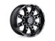 Level 8 Wheels Slingshot Gloss Black with Machined Face 8-Lug Wheel; 22x11.5; -44mm Offset (20-24 Sierra 3500 HD SRW)