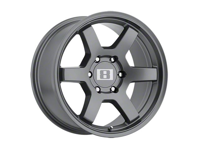 Level 8 Wheels MK6 Matte Gunmetal 6-Lug Wheel; 17x9; -12mm Offset (07-14 Yukon)