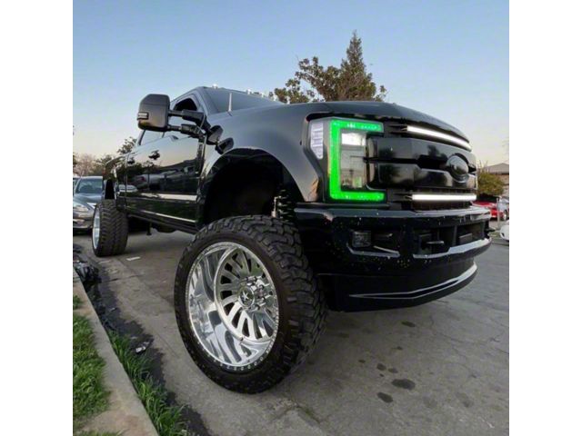 Lighting Trendz Flow Series Headlight DRL Boards with Sequential Turn Signal and Bluetooth Controller (17-24 F-350 Super Duty)