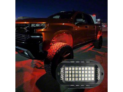 Hyper Pro Max Series RGBW Rock Light Bundle; 4-Pack (Universal; Some Adaptation May Be Required)