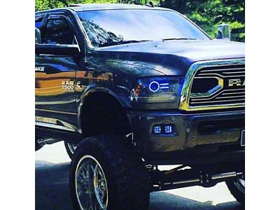 Lighting Trendz RGBW Projector Headlight Halo Kit with Bluetooth Controller (13-18 RAM 2500 w/ Factory Projector Headlights)