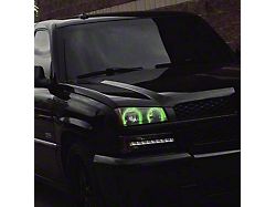 RGBW Half Moon Headlight Halo Kit with Bluetooth Controller (99-02 Silverado 1500)