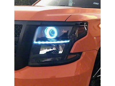 Lighting Trendz Flow Series Headlight DRL Kit with Projector Halos and Bluetooth Controller (15-20 Tahoe)