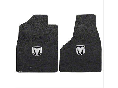 Lloyd Ultimat Front Floor Mats with Silver RAM Logo; Dark Slate (09-12 RAM 1500 Regular Cab)