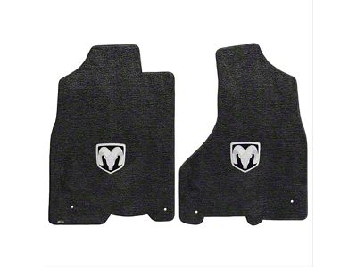 Lloyd Ultimat Front Floor Mats with Silver RAM Logo; Dark Slate (12-18 RAM 1500 Crew Cab)