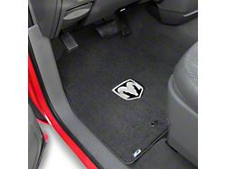 Lloyd Velourtex Front Floor Mats with RAM Head Logo; Black (09-18 RAM 1500 Quad Cab)