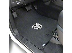 Lloyd Velourtex Front Floor Mats with RAM Head Logo; Black (09-18 RAM 1500 Crew Cab)
