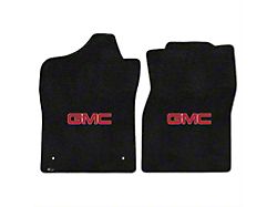 Lloyd Ultimat Front Floor Mats with Red GMC Logo; Black (07-13 Sierra 1500 Regular Cab)