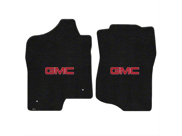 Lloyd Ultimat Front Floor Mats with Red GMC Logo; Black (07-13 Sierra 1500 Extended Cab, Crew Cab)