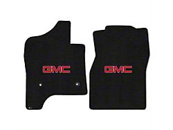 Lloyd Ultimat Front Floor Mats with Red GMC Logo; Black (14-18 Sierra 1500 Regular Cab)