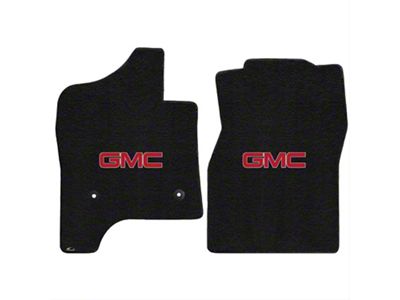 Lloyd Ultimat Front Floor Mats with Red GMC Logo; Black (14-18 Sierra 1500 Regular Cab)