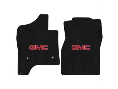 Lloyd Ultimat Front Floor Mats with Red GMC Logo; Black (14-18 Sierra 1500 Double Cab, Crew Cab)