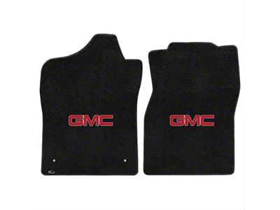 Lloyd Ultimat Front Floor Mats with Red GMC Logo; Black (07-14 Sierra 2500 HD Regular Cab)