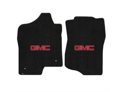 Lloyd Ultimat Front Floor Mats with Red GMC Logo; Black (07-14 Sierra 2500 HD Extended Cab, Crew Cab)