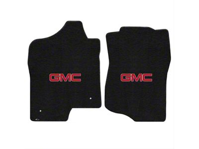 Lloyd Ultimat Front Floor Mats with Red GMC Logo; Black (07-14 Sierra 3500 HD Extended Cab, Crew Cab)