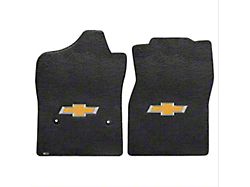 Lloyd Ultimat Front Floor Mats with Bowtie Logo; Black (14-18 Silverado 1500 Regular Cab)