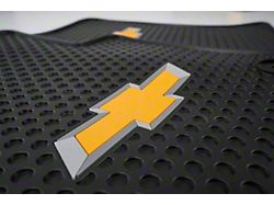 Lloyd All-Season Rubber Front and Rear Floor Mats with Gold Bowtie Logo; Black (19-26 Silverado 2500 HD Double Cab, Crew Cab)